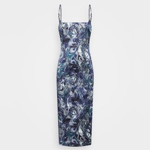 Abercrombie & Fitch Midi Blue Print Dress